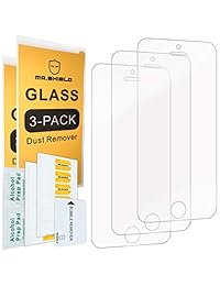 Mr. Shield protector de pantalla para iPhone SE   iPhone 5 5S   iPhone 5C [vidrio templado] [3 unidades]