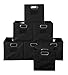 Niche Cubo Foldable Fabric Storage Bins, Black, Set of 12