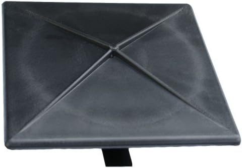 5" Square Light Pole Top Cap- Black Plastic by Deltech Manufacturing