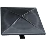 6" Square Light Pole Top Cap- Black Plastic by Deltech Manufacturing