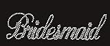 Bridesmaid Rhinestone Iron on Transfer