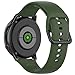 Fit for Samsung Galaxy Watch Active 2 Watch Bands, 20mm Silicone Quick Release Replacement Band Straps Wristbands Fit for Garmin Vivoactive 3 Music Women Men (Army Green, Small)