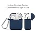 Airpods Case, GMYLE Silicone Protective Shockproof Wireless Charging Airpods Earbuds Case Cover Skin with Keychain kit Set Compatible for Apple AirPods 1 & 2 – Navy Blue (Front LED Visible)thumb 3