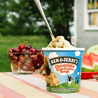 Ben & Jerry's - Vermont's Finest Ice Cream, Non-GMO - Fairtrade - Cage-Free Eggs - Caring Dairy - Responsibly Sourced Packaging, Chocolate Chip Cookie Dough, Pint (4 Count) - Thumbnail 3