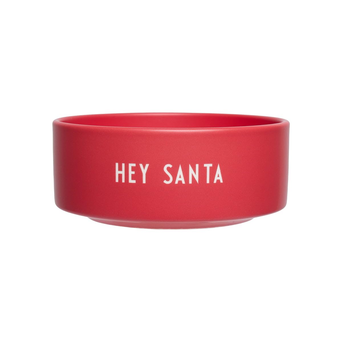 Design Letters Snack Bowl Hey Santa 300 Ml | Christmas Bowl for Christmas Decoration/Festive Party | Porcelain Bowl with Engraved Letters | Breakfast Bowls for Cereals, Soup, Desserts