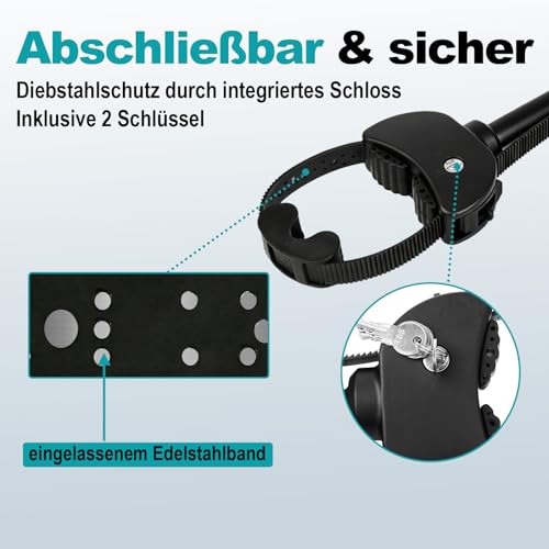 Bicycle Carrier Set with Ratchet Strap, Frame Holder Diameter 25 + 30 mm for Bicycle/Ebike, Adjustable Ratchet Strap Attachment, Removable (Black/Red)
