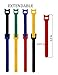 50 PCS Reusable Hook and Loop Fastening Cable Ties with Microfiber Cloth, 5 Color