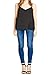 Ollie Arnes Women Sleeveless Flowy Chiffon Tank Top Strappy Cami Swing Top