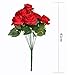 Veryhome Artificial Flowers 9 Heads Natural Looking Roses for Wedding Home Shop Decor (Red)