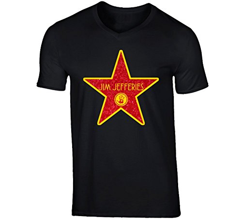 Jim Jefferies Funny Comedian Comedy Hollywood Star Walk of Fame V-Neck T shirt M Black