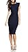 REPHYLLIS Women's Casual Boat neck Slim Bodycon Business Party Work Pencil Dress