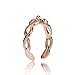 Hoops & Loops Rose Gold Flash Sterling Silver Braided Daisy Flower Toe Ring