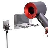  FLE Hair Dryer Holder Wall Mounted with Self Adhesive