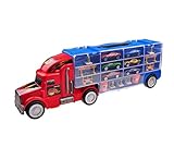 Car Transporter Toy For Boys & Girls TG664 – Cool Toy Truck With 12 Cars and Many Extra Accessories By ThinkGizmos (Trademark Protected)