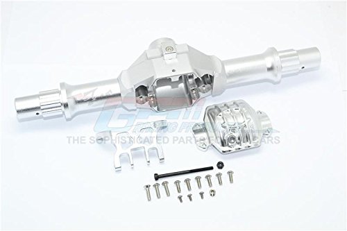 Axial Yeti XL Monster Buggy Upgrade Parts Aluminum Rear Gear Box (With Cover) - 1 Set Silver