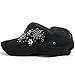 ililily Military Cotton Cadet Cap Flower Glitter Spangles Rhinestone Cadet Hat