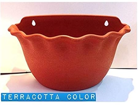Zimble Plastic Platinum Pot Set (Terracotta, 2-Pieces)