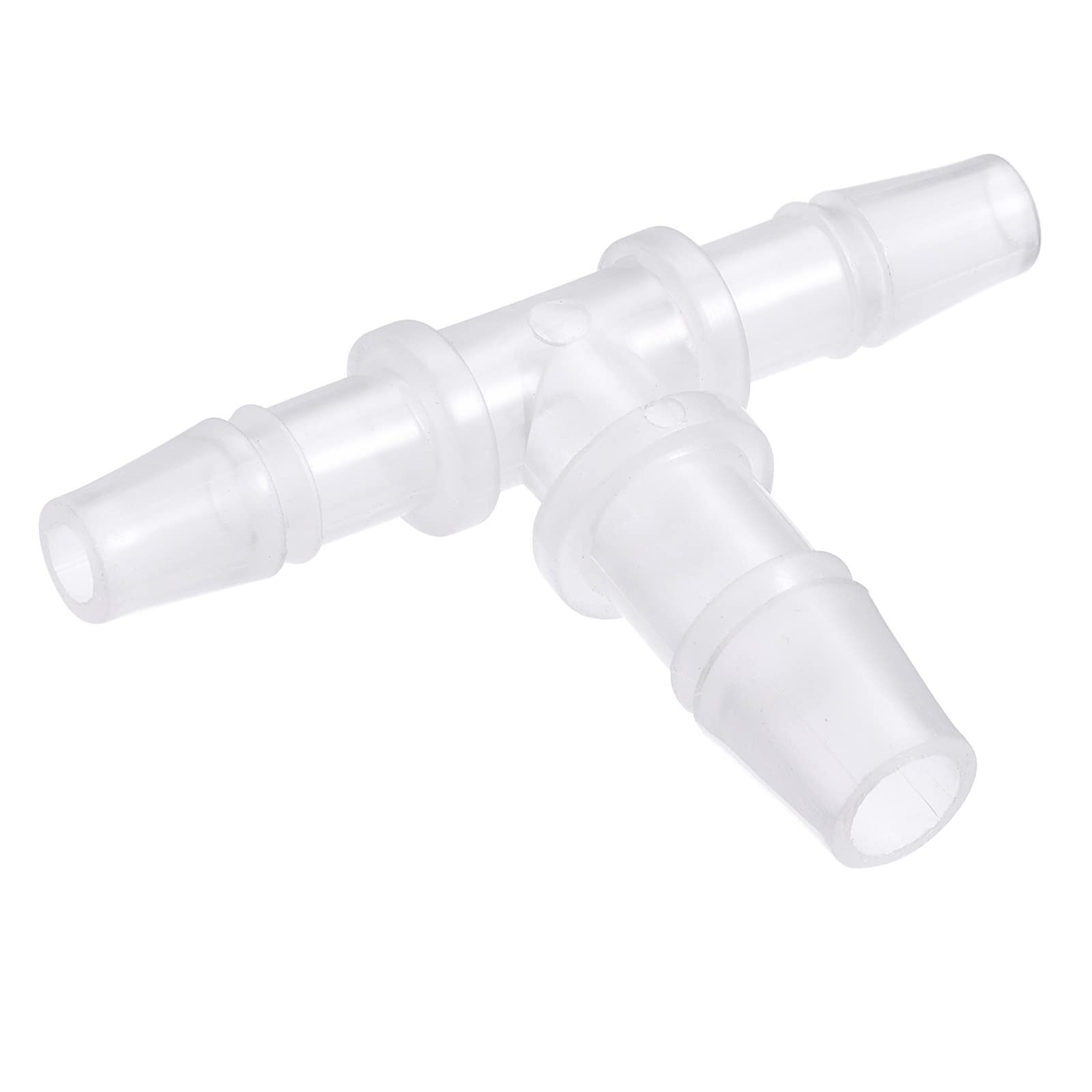 M METERXITY Barb Hose Fittings - 6x8x6mm OD Tee Plastic Pipe Connectors Apply to Water Fuel, Transparent(T Shaped 3 Way)