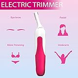 Veet Sensitive Precision Hair Trimmer & Shaper for Eyebrows, Facial Hair, Bikini Line, and Underarm, Bag & Battery Included, Waterproof - All in 1 Hair Removal for Women