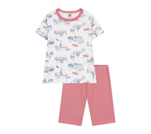Petit Bateau A0d9i, Pyjacourt Bambino, Bianco/Multicolore, 2 Anni
