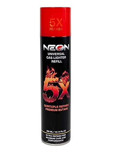 1 Can NEON 5X Butane Refill Fuel Fluid Lighter Ultra Refined 5 Times 10.14 Oz