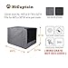 HiCaptain Breathable Dog Crate Cover 48 Inch, Durable Heavy Duty Kennel Cover, Dual Zippered Panels, Windproof Waterproof UV-Resistant(Grey)