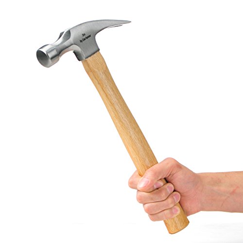 Hampous 20OZ Rip Claw Hammer (All-Purpose) Drop Forge Head, Strong Wooden Handle | Carpentry, Woodworking, DIY Jobs, Nail Puller | Light, Heavy-Duty Construction - Thumbnail 5