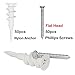 Drywall Anchor with Screws Sets - Plastic Self Drilling Dry Wall Anchors, 100 Pieces All Together