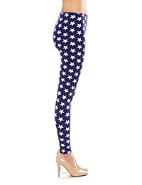 Bandera americana tobillo de la dama Jeggings Leggings Patriótica pantalones
