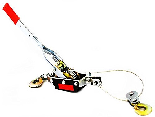 2 Ton 2 Hook Come A Long Winch Hoist Cable Puller Hand Winches Lever Hoist Tools