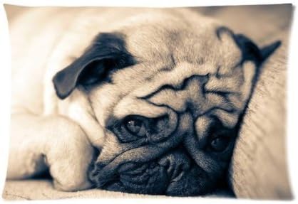 Funny Pug Dog Decorate Custom Design Bedding Pillowcase 20X26 Inches??two Sides Printed?? by Customized Pillowcase