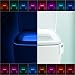 LumiLux Toilet Lights Motion Detection - Advanced 16-Color LED Toilet Bowl Light, Internal Memory, Light Detection (White)