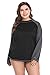 Vegatos Women Plus Size Long Sleeve Rash Guard UV Protection Swim Shirt Swimwear