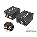 Goronya Digital Optical Coax to Analog RCA Audio Converter and 3.5mm (Headphone) Outpouts, 24-bit DAC with DC 5V Power Supply Adapter and Optical Cable