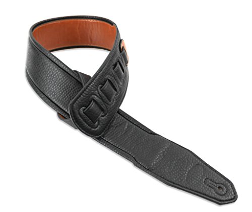 Walker & Williams G-01 Chestnut Brown Padded Guitar Strap 3" Wide