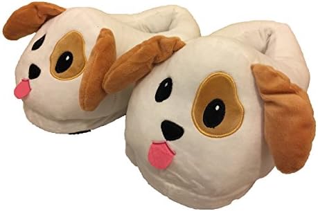 Emoji Slippers - EMOJI MANIA Cute Plush Puppy Face Style