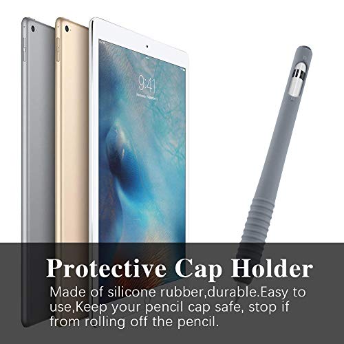 Budesi Protective Case Compatible with Apple Pencil, Soft Silicone Holder Skin Pocket Sleeve Cover Compatible for Apple iPad Pro Pencils Accessories Bundle