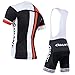 2014 Outdoor Sports Pro Team Men's Short Sleeve Giant Cycling Jersey and Bib Shorts Set Black