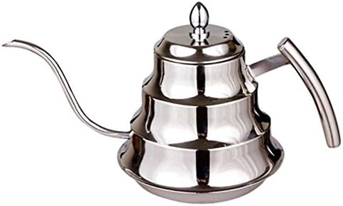 1.2L Fine Mouth Coffee Tea Pot Stainless Steel Coffee Hand Drip Kettle Silver