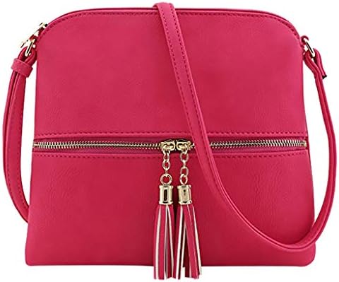 💕 Ourhomer 💕 Clearance Sale Wallet Women Leather Tassel Crossbody Bag Pure Color Shoulder Bags Messenger Bag