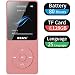 Mp3 Player, RUIZU X02 Ultra Slim Music Player with FM Radio, Voice Recorder, Video Play, Text Reading, 80 Hours Playback and Expandable Up to 128 GB (Rose) primary