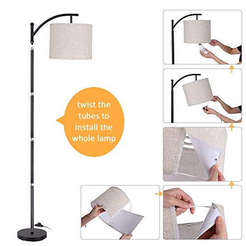 Tomshine Floor Lamp, Modern Floor Lamp Standing Industrial Arc Light