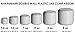 Nakpunar 12 Pcs, 1 Oz White Double Wall Plastic Jars with Dome Lid
