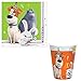 Secret Life of Pets 2 Birthday Party Supplies and Decorations Pack For 16 Guests With Plates, Napkins, Cups, Tablecover, Birthday Banner, Hanging Swirls, Pet Erasers, and Exclusive Pin