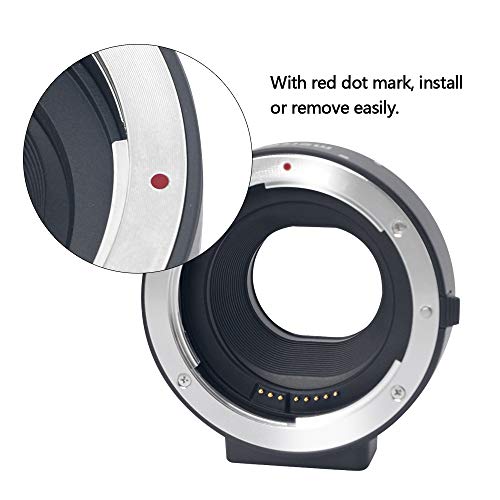 Mcoplus MK-C-AF4 Electronic Auto-focus EOS M Mount Adapter for Canon EF/EF-S D/SLR Lens to Canon EOS M (EF-M Mount) Mirrorless Camera Body,Fit EOS M100 M50 M6 M5 M3 M2 M1