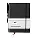 Leather Notebook, izBuy Classic Vintage Notebook Diary Medium Size for Men/women 240 Lined Beige Pages-Mediterranean Style 0.5mm Smooth Gel Pen Included,Black(58-25)