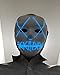 Scary Halloween Mask Cosplay LED Glow Scary EL Wire Light up Grin Masks for Festival Parties Costume (Blue)