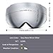 YAKAON OTG Ski Goggles UV Protection Snowboard Goggles Frameless Spherical Anti-Fog Lens for Men Women Youth