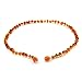 Amber Teething Necklace for Babies - Anti Inflammatory, Drooling and Teething Pain Reducing Natural Remedy - Made of Highest Quality Certified Baltic Amber - Perfect Baby Shower Gift - (Honey)