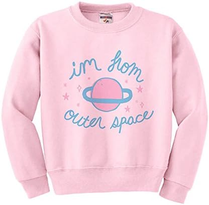 TATY Kids I'm From Outer Space Youth Kids Sweatshirt Small Pink